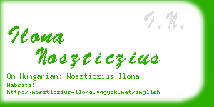 ilona noszticzius business card